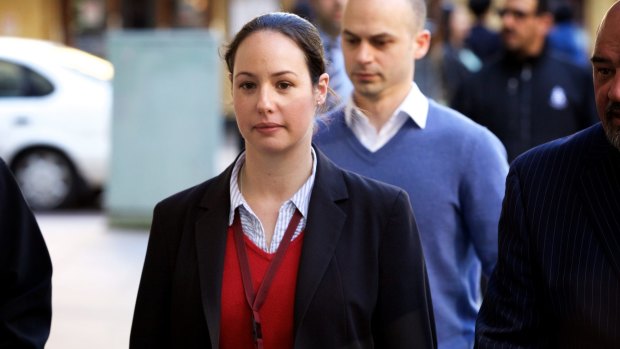 Detective Denise Vavayis arrives at the coronial inquest into the Lindt cafe siege.