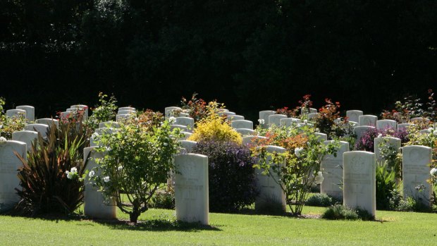 Graves at the Sydney War Cemetery in Rookwood.