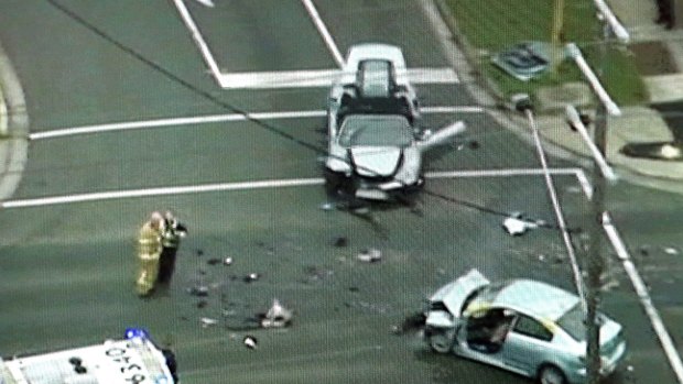 The cars collided at the corner of High Street and Broadhurst Avenue.