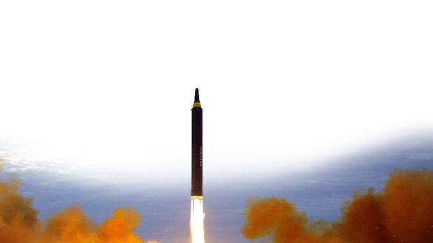 North Korea test fires a missile. The progress of the rogue regime's nuclear program has been more rapid than expected.
