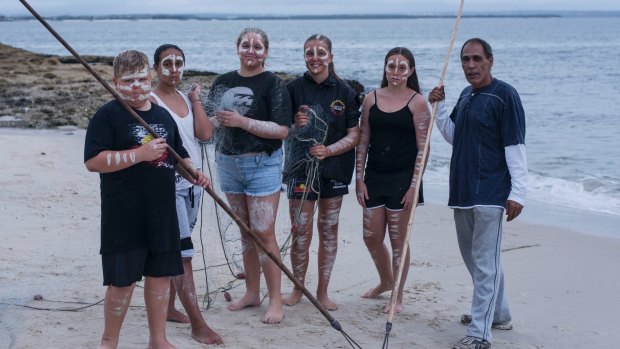 Indigenous young people at Botany Bay are being taught how to fish the traditional way.