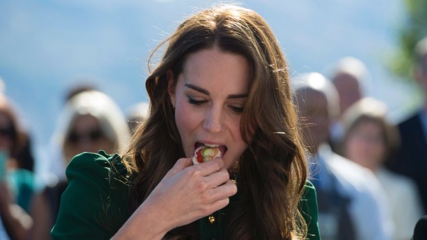 Is that sushi vegetarian? The Duchess of Cambridge is reportedly banned from eating seafood at public events, lest she, or another Royal, suffer food poisoning.