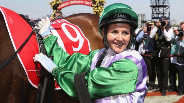 Family affair: Michelle Payne took out the final race at the Gold Coast on Saturday.