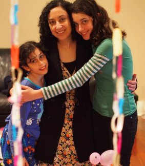 May Ali and daughters Anya, 11, and Nadine, 14. 