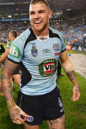 Josh Dugan after game two in 2014.