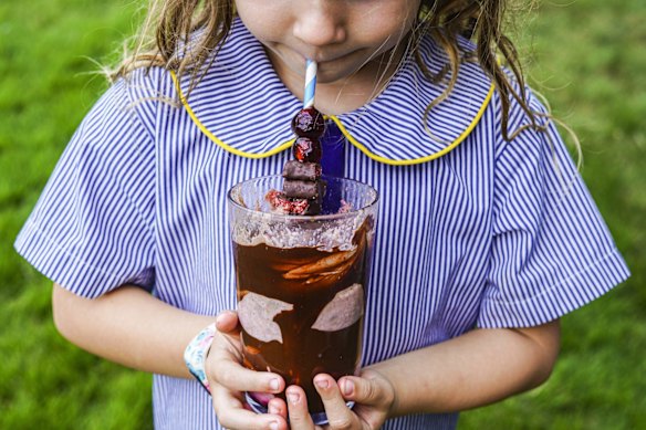 Cherry ripe milkshake.