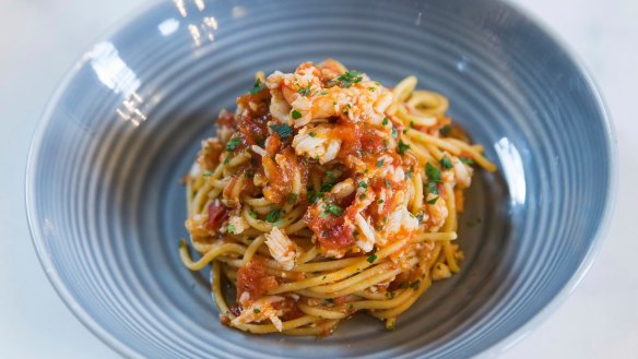 Spanner crab spaghetti.