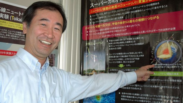 Takaaki Kajita's research found it was likely that neutrinos had three "flavours". 