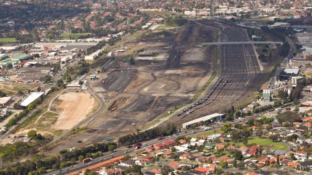 Growing demand: The site of the new Sydney Ports Intermodal Logistics Centre (ILC) at Enfield.