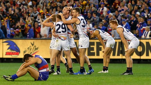 One of the best: The Adelaide Crows and Western Bulldogs had a mammoth struggle in last year's elimination final.