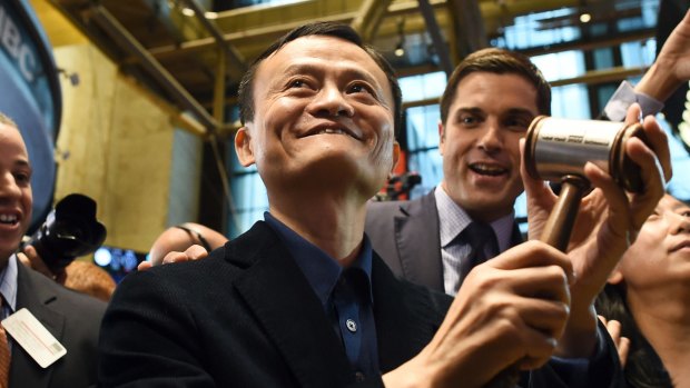 Alibaba founder Jack Ma at the opening of trading of the e-commerce giant on the Stock Exchange in New York in September.