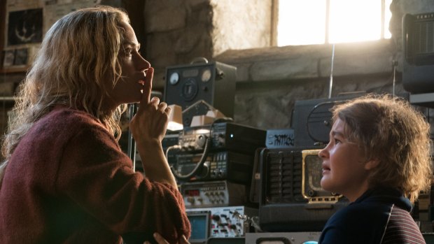 Emily Blunt and Millicent Simmonds in A Quiet Place.