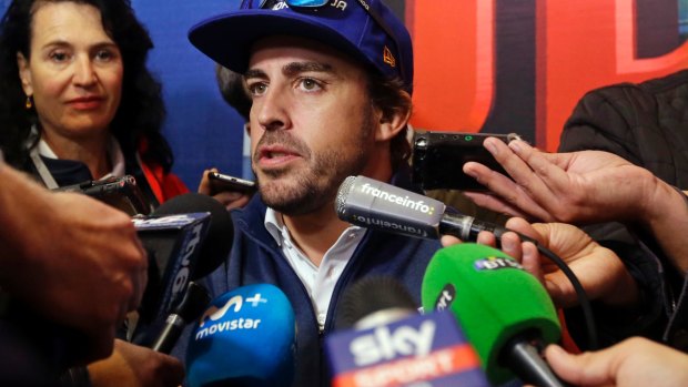 Centre of attention: Fernando Alonso.