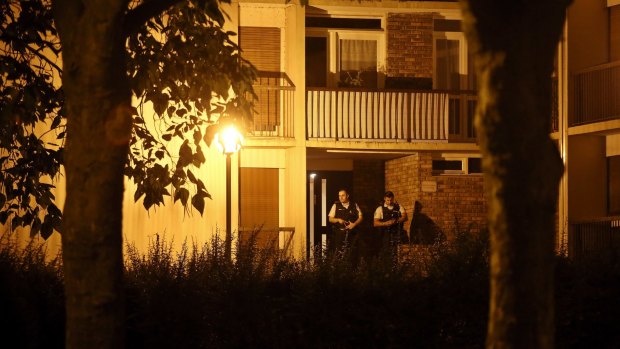 Police raid the home of one of the women suspected of being involved in the planned attack.