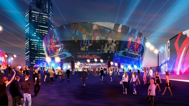The Rolling Stones perform at Brisbane Live's 17,000-seat arena at Roma Street in this artists' impression.