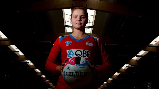 Making her mark: NSW Swifts netball player Stephanie Wood.
