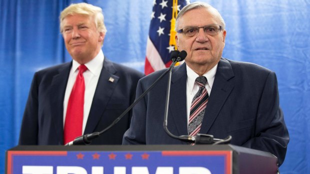 Donald Trump and Joe Arpaio during the presidential election campaign.
