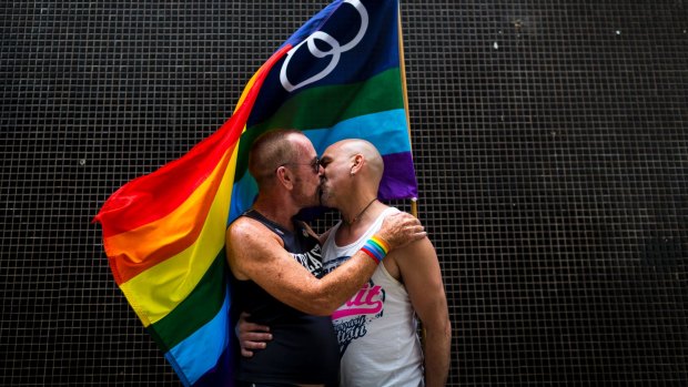 Peter Clarke and Steve Lowe got engaged today after Australia voted in favour of marriage equality. 