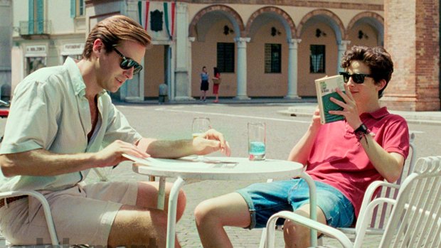 Armie Hammer and Timothee Chalamet in <i>Call Me By Your Name</i>.