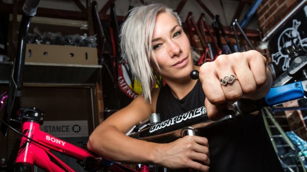 Gold medal hope: Australian BMX rider Caroline Buchanan.