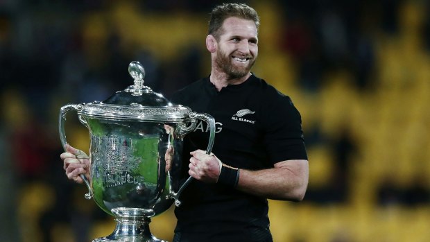 No US or England matches:  Kieran Read with the Bledisloe Cup.