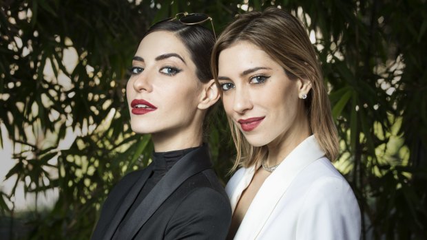 The Veronicas, (left to right) Lisa and Jessica Origliasso.