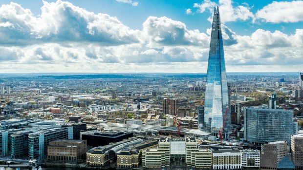 London's Shangri-La The Shard hotel is a colossal glass pyramid towering 95 storeys and the tallest building in Western Europe.