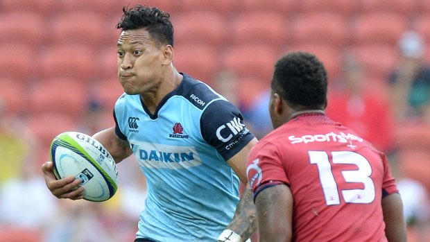 Double on the day: Israel Folau of the Waratahs.