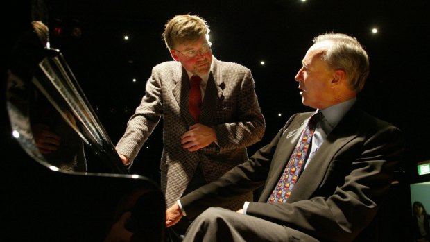Geoffrey Tozer and Paul Keating at the Australian Institute of Music.