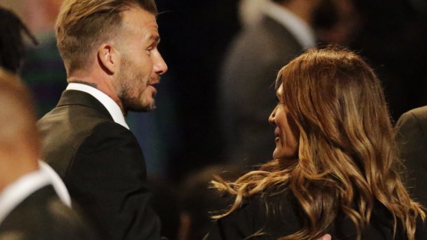 Soccer star David Beckham attended the service.