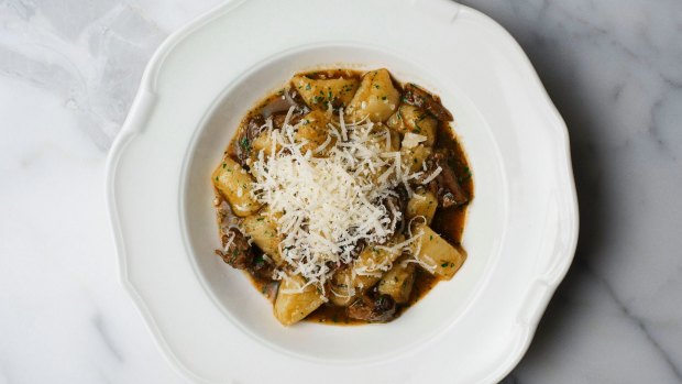 Potato gnocchi with oxtail ragu and parmesan.