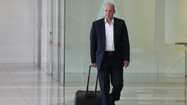 President of the Senate Stephen Parry at Canberra Airport