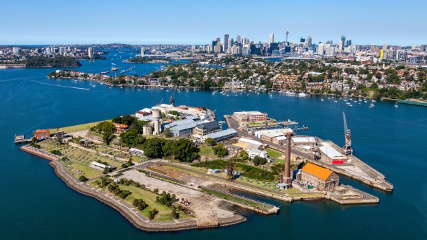 Cockatoo Island is just 18 hectares and is a 25-minute ferry ride from Circular Quay.