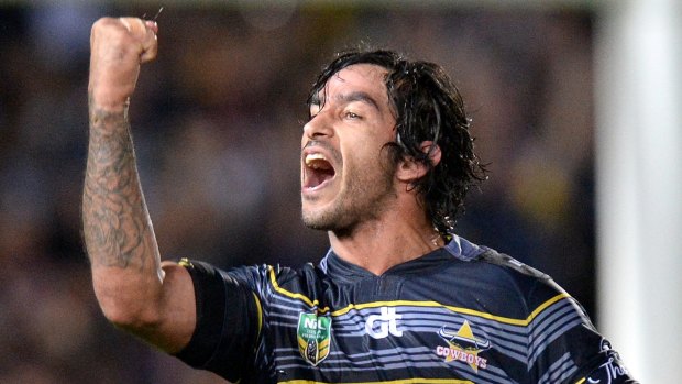 Fighting fit: Johnathan Thurston has dismissed any suggestion the Cowboys won't be at their best for the preliminary final after their tough win against Brisbane.