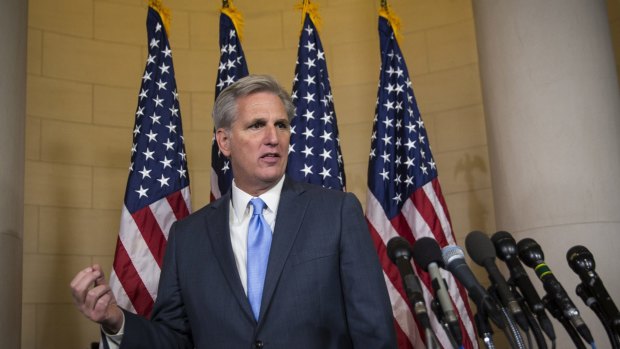 House Majority Leader Kevin McCarthy, a Republican from California, pulls out of the race for Speaker.