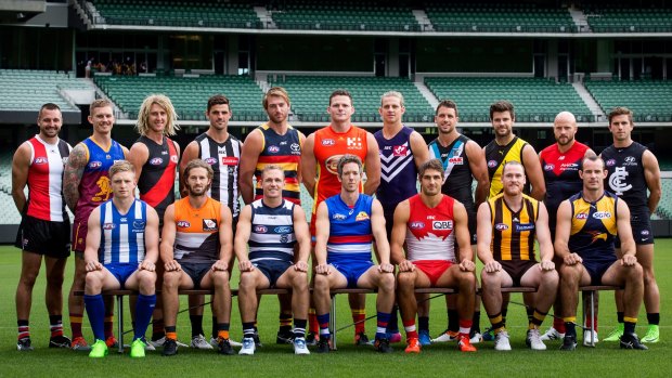 Leading lights: AFL Captain's Day at the MCG.