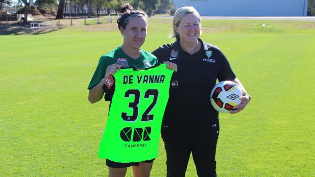 Canberra United recruit Lisa De Vanna has arrived at the perfect time with Michelle Heyman (ankle) unlikely to play.