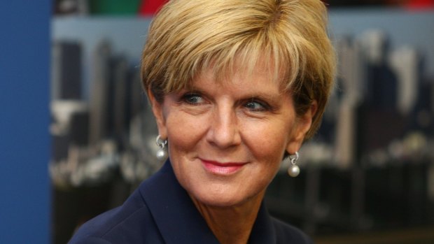 Supporting the PM: Julie Bishop.