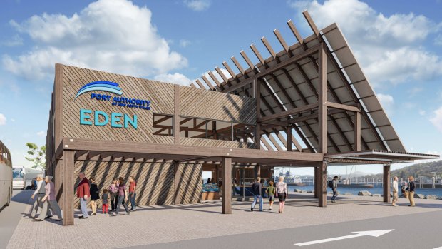 The design for Eden's planned Welcome Centre for cruise ship passengers.