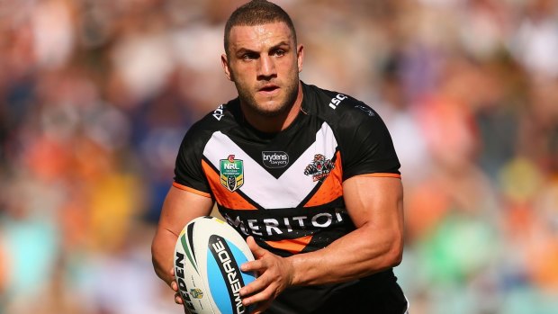 On the outer: Wests Tigers captain Robbie Farah.