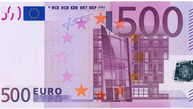 A 500 euro banknote.