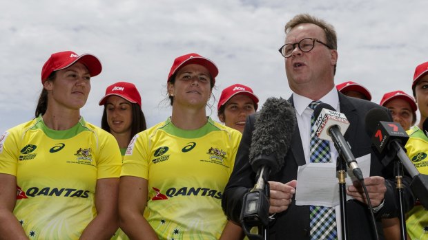 Golden girls: Bill Pulver, CEO of the ARU, admits the women's sevens players are not getting paid what they are worth.
