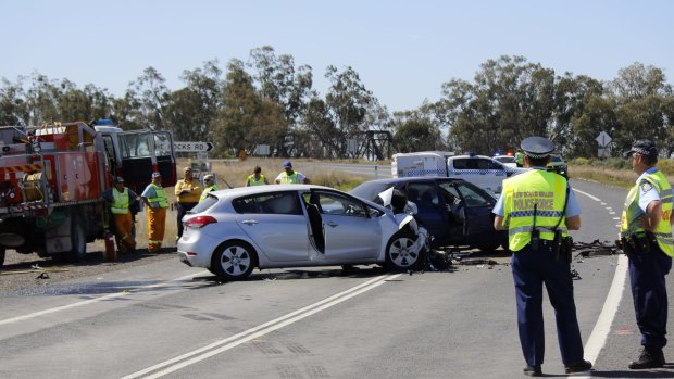 The Taylors were travelling in a Kia Cerato when it collided with a Ford Falcon.