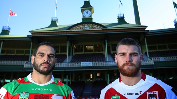 Special ones: Opposing fullbacks Greg Inglis (left) and Josh Dugan will square off on Saturday at the SCG.