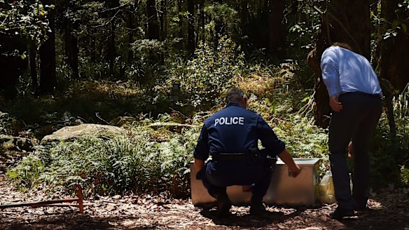 NSW police in the Royal National Park on Thursday.