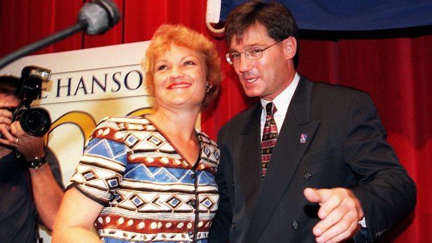 Pauline Hanson and David Oldfield on the campaign trail in 1999.