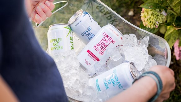 The can's labels are intended to spark conversation.
