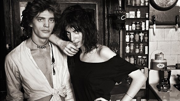 Robert Mapplethorpe and Patti Smith in New York in 1969.