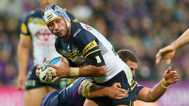 He's the one: Jonathan Thurston will lead the good guys out for the NRL grand final.