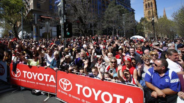 The AFL Grand Final parade last year.
